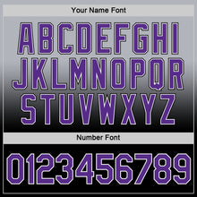 Load image into Gallery viewer, Custom Gray Purple-Black Fade Fashion Performance T-Shirt