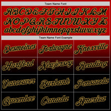 Load image into Gallery viewer, Custom Red Black-Old Gold Fade Fashion Performance T-Shirt