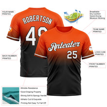 Load image into Gallery viewer, Custom Orange White-Black Fade Fashion Performance T-Shirt