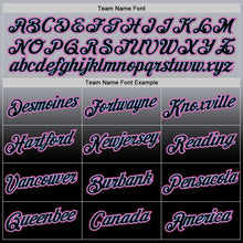 Load image into Gallery viewer, Custom Gray Pink Black-Light Blue Fade Fashion Performance T-Shirt