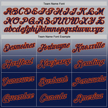 Load image into Gallery viewer, Custom Gray Orange-Navy Fade Fashion Performance T-Shirt