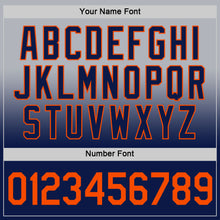 Load image into Gallery viewer, Custom Gray Orange-Navy Fade Fashion Performance T-Shirt