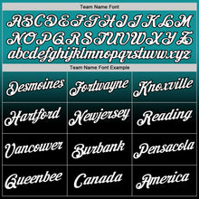 Load image into Gallery viewer, Custom Teal White-Black Fade Fashion Performance T-Shirt