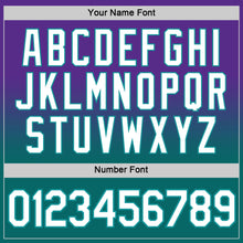 Load image into Gallery viewer, Custom Purple White-Teal Fade Fashion Performance T-Shirt