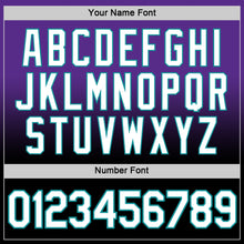 Load image into Gallery viewer, Custom Purple Black-Teal Fade Fashion Performance T-Shirt