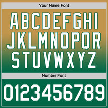 Load image into Gallery viewer, Custom Old Gold White-Kelly Green Fade Fashion Performance T-Shirt