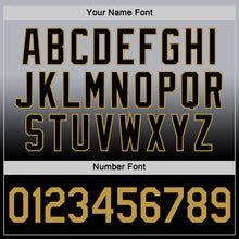 Load image into Gallery viewer, Custom Gray Old Gold-Black Fade Fashion Performance T-Shirt