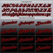 Load image into Gallery viewer, Custom Gray Black-Red Fade Fashion Performance T-Shirt