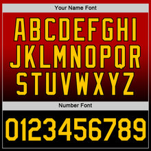 Load image into Gallery viewer, Custom Red Yellow-Black Fade Fashion Performance T-Shirt