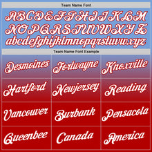 Load image into Gallery viewer, Custom Light Blue White-Red Fade Fashion Performance T-Shirt