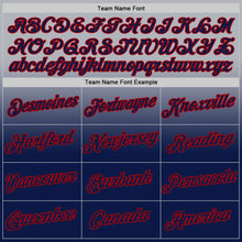 Load image into Gallery viewer, Custom Gray Red-Navy Fade Fashion Performance T-Shirt