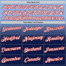 Load image into Gallery viewer, Custom Light Blue Navy-Red Fade Fashion Performance T-Shirt