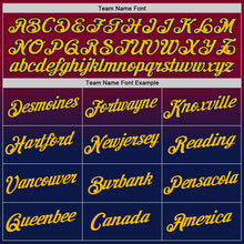 Load image into Gallery viewer, Custom Maroon Gold-Navy Fade Fashion Performance T-Shirt