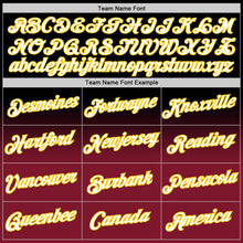 Load image into Gallery viewer, Custom Black Crimson-Yellow Fade Fashion Performance T-Shirt