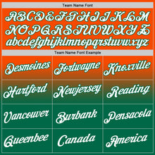 Load image into Gallery viewer, Custom Orange White-Kelly Green Fade Fashion Performance T-Shirt