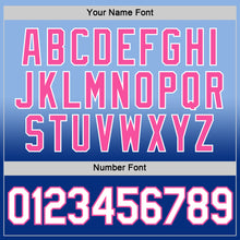 Load image into Gallery viewer, Custom Light Blue Royal-Pink Fade Fashion Performance T-Shirt