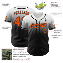 Load image into Gallery viewer, Custom White Orange-Black Authentic Fade Fashion Baseball Jersey