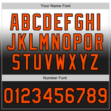 Load image into Gallery viewer, Custom White Orange-Black Authentic Fade Fashion Baseball Jersey