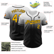Load image into Gallery viewer, Custom White Gold-Black Authentic Fade Fashion Baseball Jersey
