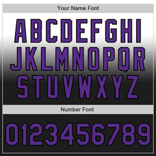 Load image into Gallery viewer, Custom White Purple-Black Authentic Fade Fashion Baseball Jersey