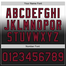 Load image into Gallery viewer, Custom White Crimson-Black Authentic Fade Fashion Baseball Jersey