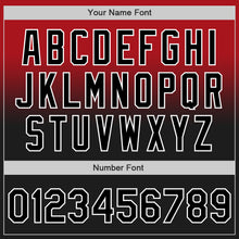 Load image into Gallery viewer, Custom Red Black-White Authentic Fade Fashion Baseball Jersey