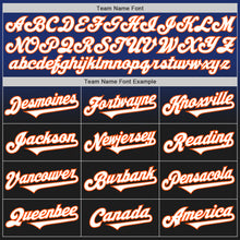 Load image into Gallery viewer, Custom Royal Black-Orange Authentic Fade Fashion Baseball Jersey