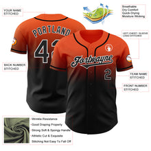 Load image into Gallery viewer, Custom Orange Black-White Authentic Fade Fashion Baseball Jersey