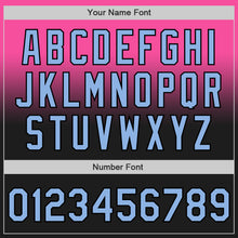 Load image into Gallery viewer, Custom Pink Light Blue-Black Authentic Fade Fashion Baseball Jersey