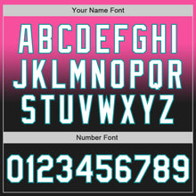 Load image into Gallery viewer, Custom Pink Black-Teal Authentic Fade Fashion Baseball Jersey