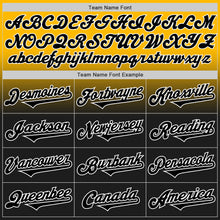 Load image into Gallery viewer, Custom Gold Black-White Authentic Fade Fashion Baseball Jersey