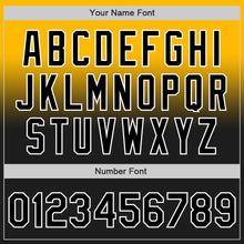 Load image into Gallery viewer, Custom Gold Black-White Authentic Fade Fashion Baseball Jersey