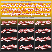 Load image into Gallery viewer, Custom Gold Black-Red Authentic Fade Fashion Baseball Jersey