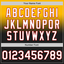 Load image into Gallery viewer, Custom Gold Black-Red Authentic Fade Fashion Baseball Jersey