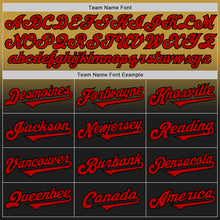 Load image into Gallery viewer, Custom Old Gold Red-Black Authentic Fade Fashion Baseball Jersey