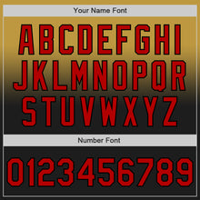 Load image into Gallery viewer, Custom Old Gold Red-Black Authentic Fade Fashion Baseball Jersey