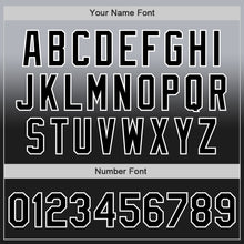 Load image into Gallery viewer, Custom Gray Black-White Authentic Fade Fashion Baseball Jersey