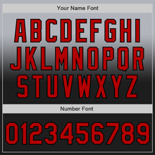 Load image into Gallery viewer, Custom Gray Red-Black Authentic Fade Fashion Baseball Jersey