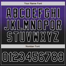 Load image into Gallery viewer, Custom Purple Black-White Authentic Fade Fashion Baseball Jersey