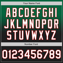 Load image into Gallery viewer, Custom Kelly Green Black-Red Authentic Fade Fashion Baseball Jersey