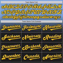Load image into Gallery viewer, Custom Light Blue Yellow-Black Authentic Fade Fashion Baseball Jersey