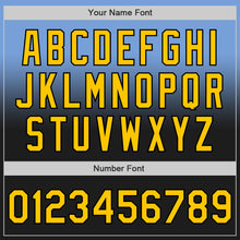 Load image into Gallery viewer, Custom Light Blue Yellow-Black Authentic Fade Fashion Baseball Jersey