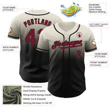Load image into Gallery viewer, Custom Cream Crimson-Black Authentic Fade Fashion Baseball Jersey