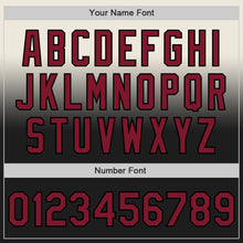 Load image into Gallery viewer, Custom Cream Crimson-Black Authentic Fade Fashion Baseball Jersey