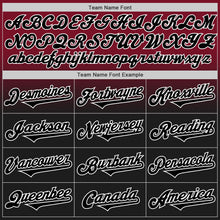 Load image into Gallery viewer, Custom Crimson Black-White Authentic Fade Fashion Baseball Jersey
