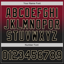 Load image into Gallery viewer, Custom Crimson Black-Cream Authentic Fade Fashion Baseball Jersey