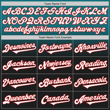 Load image into Gallery viewer, Custom Teal Black-Red Authentic Fade Fashion Baseball Jersey