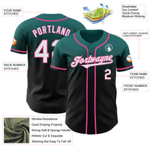 Load image into Gallery viewer, Custom Teal Black-Pink Authentic Fade Fashion Baseball Jersey