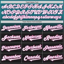 Load image into Gallery viewer, Custom Teal Black-Pink Authentic Fade Fashion Baseball Jersey