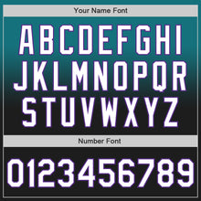 Load image into Gallery viewer, Custom Teal Black-Purple Authentic Fade Fashion Baseball Jersey